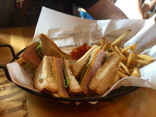 Classic club, with fries.