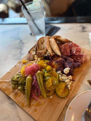 Pickled charcuterie board