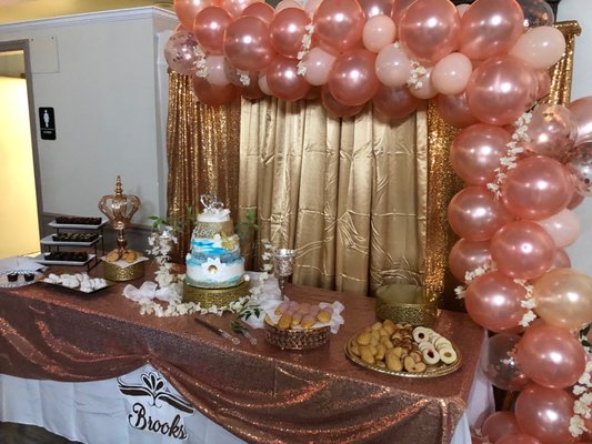 Sweets Treats Table Backdrop Balloon Garland Arch