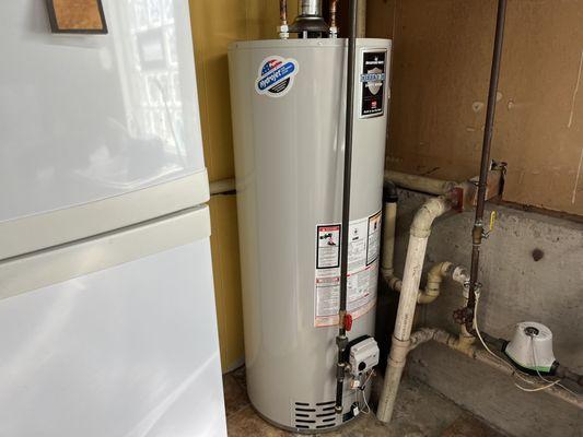 Bradford White water heater installation