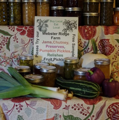 We have jams,jellies,
chutney & pickles come try them all!