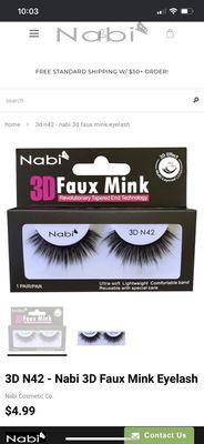 This is the lashes I buy from Any item 99 c store