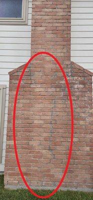 Brick veneer crack