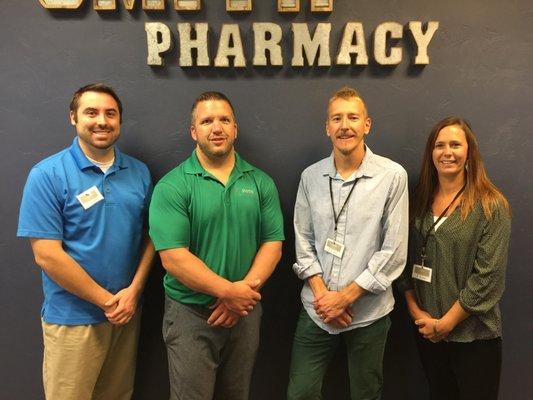 Our 4 pharmacists: Spencer, Nic, Martin and Chris