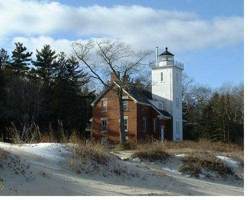 40 Mi Point Michigan Lighthouse captured by Joyce Kay Weaver. all rights reserved