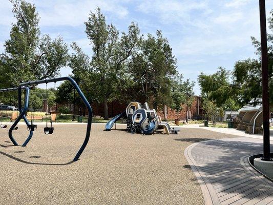 Swings and smaller kid playground