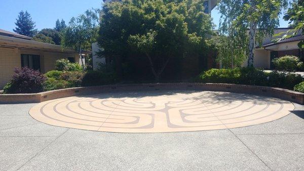 Labyrinth located on the patio