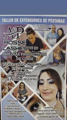 Taller profesional de Extensiones de pestañas Teoria y practica en Maniqui y Modelo real ‍