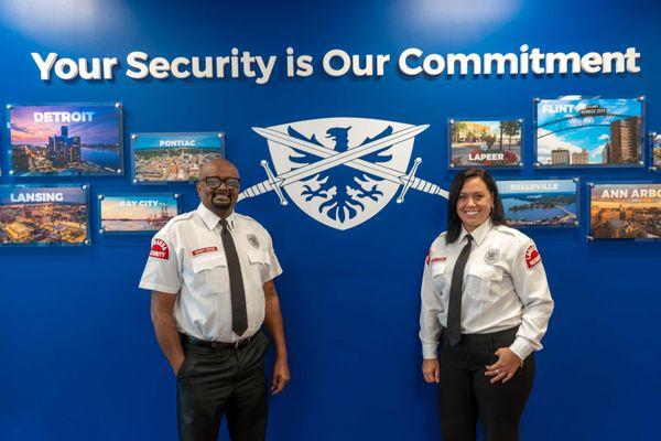 Security officers in uniform