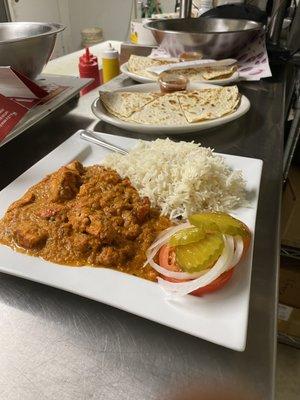 Chicken Tikka Masala with Jeera Rice.