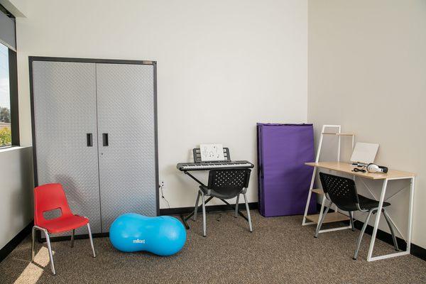 A music therapy room.