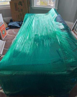 Wrapped sofa