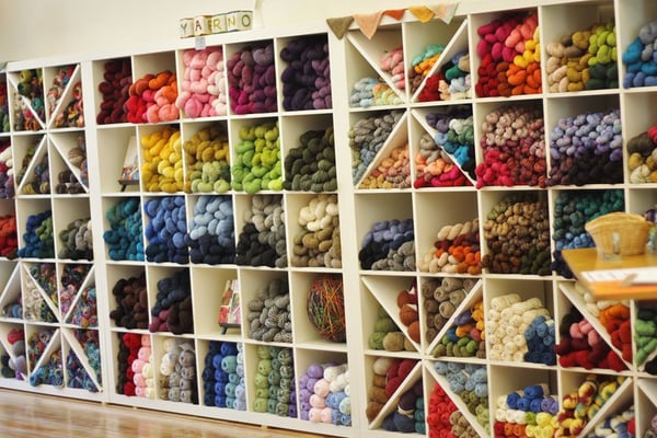 The wall of yarn.