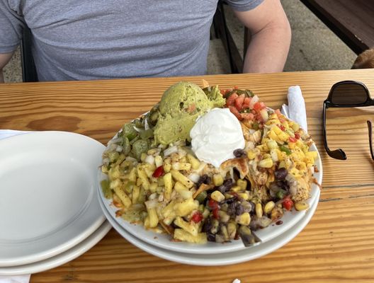 Mile high loaded nachos