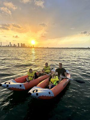 Sunset kayak tour