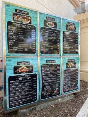 Full Menu from Drive Thru