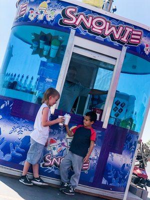 Little man on the right told us "I wanna work here when I grow up" after trying his Shark Attack Specialty Snowie