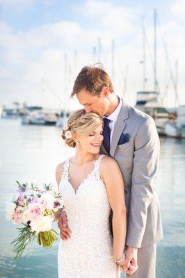 Matt and Jessie were married along the harbor side in San Diego.