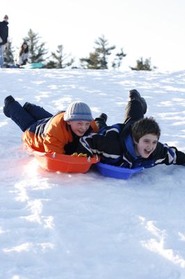 Sledding at Winter Camp!