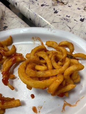 Curly Fries were Extremely BLAND, contrary to however they appear.