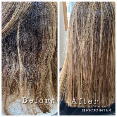 Keratin Hair Treatment (soft, smooth, shiny)