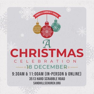 Join us for A Christmas Celebration! #InviteSomeone