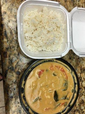 Takeout Red curry mild spice level