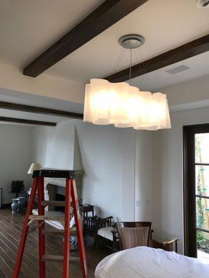 Chandelier hanging