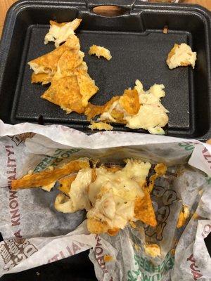 Nasty, plastic nachos