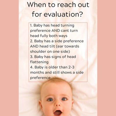 Be proactive with your baby's health! Reach out if you notice any of the above.