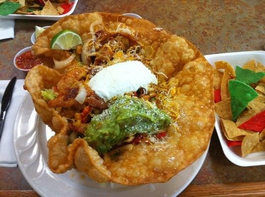 Fajita chicken salad is phenomenal and huge!