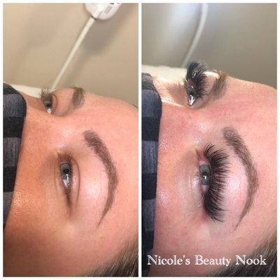 Volume set of eyelash extensions