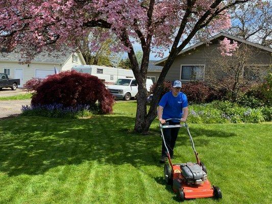 Lawn care, weed removal, trimming, edging, plus more.
 Let us take care of your lawn.