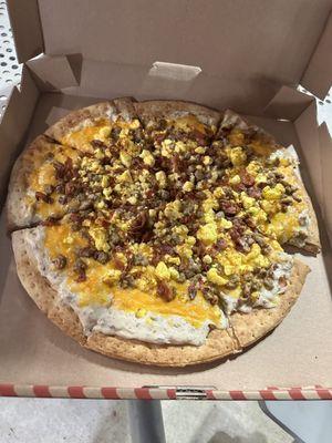 Breakfast sausage pizza (extra large)