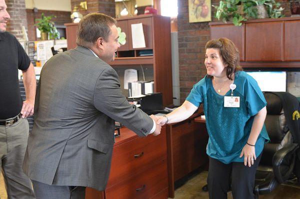 State Senator John Sabatina, Jr. visiting Deer Meadows Home Health and Support Services.