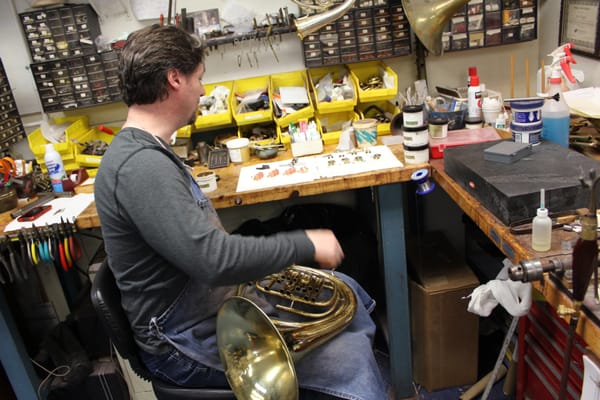 Jim Engele, our french horn and woodwind tech.