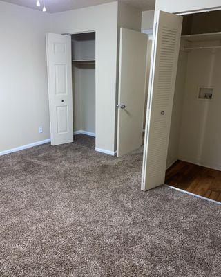 One bedroom with washer and dryer connections.