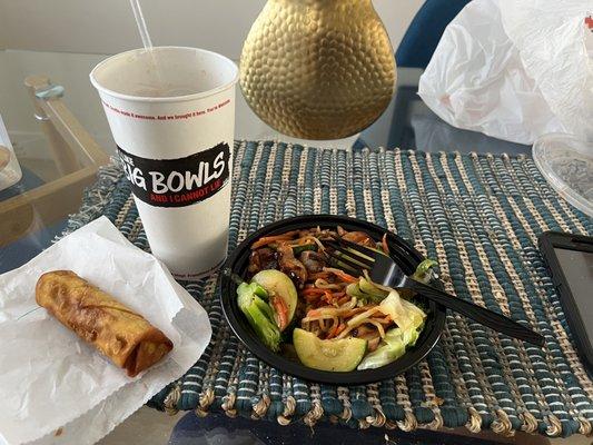 Chicken Eggroll Chicken Teriyaki Bowl