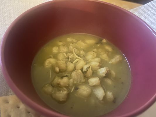 A close look at the tender hominy