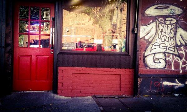 Come through the red door and find yourself.