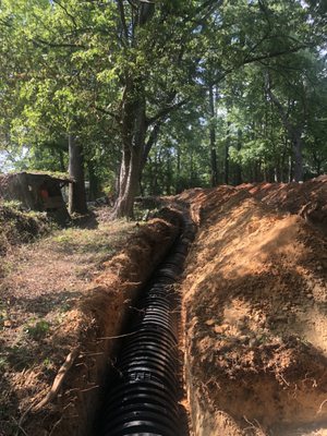 New drain lines put in