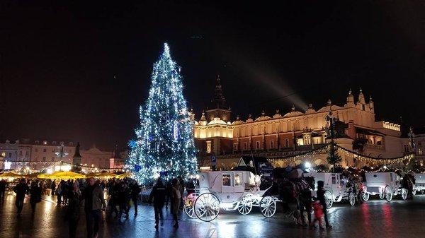 Winter market place, Krakow, Poland. Coordinated through L&L travel.