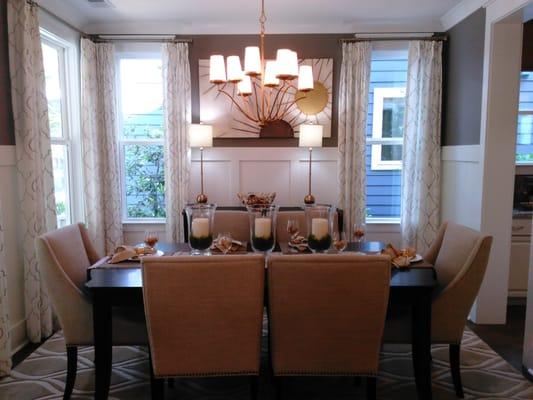 Dining room of model