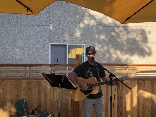 Brandywine Bottle Shop.  Nice patio, live music!