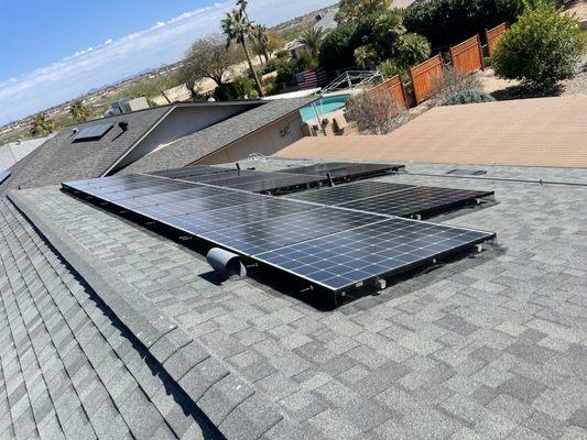 Solar panel cleaning/bird netting.