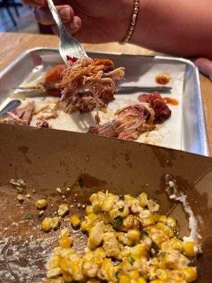 Street corn, pulled pork platter {after}