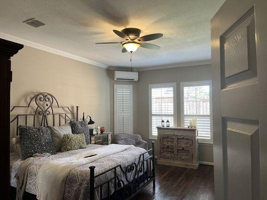 Ductless Mini Split Install in the Master Bedroom.