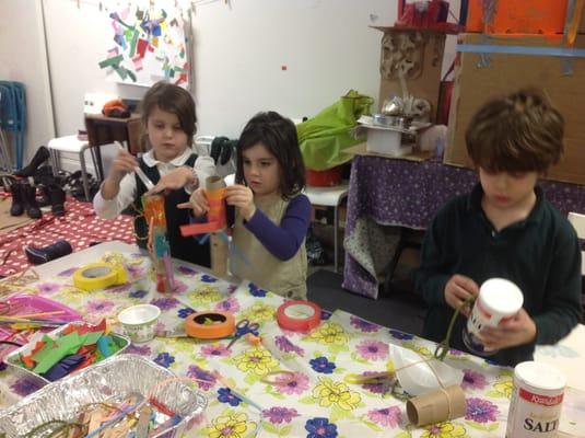 Adding color to our musical instruments in our Thursday after school class!