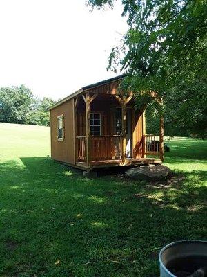 Camping  and primative cabins right on the water.