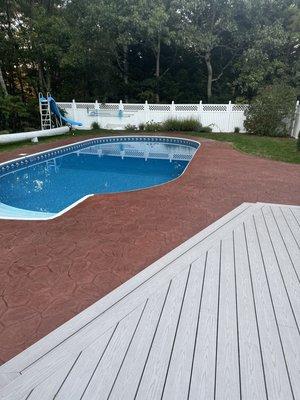 Pool deck after